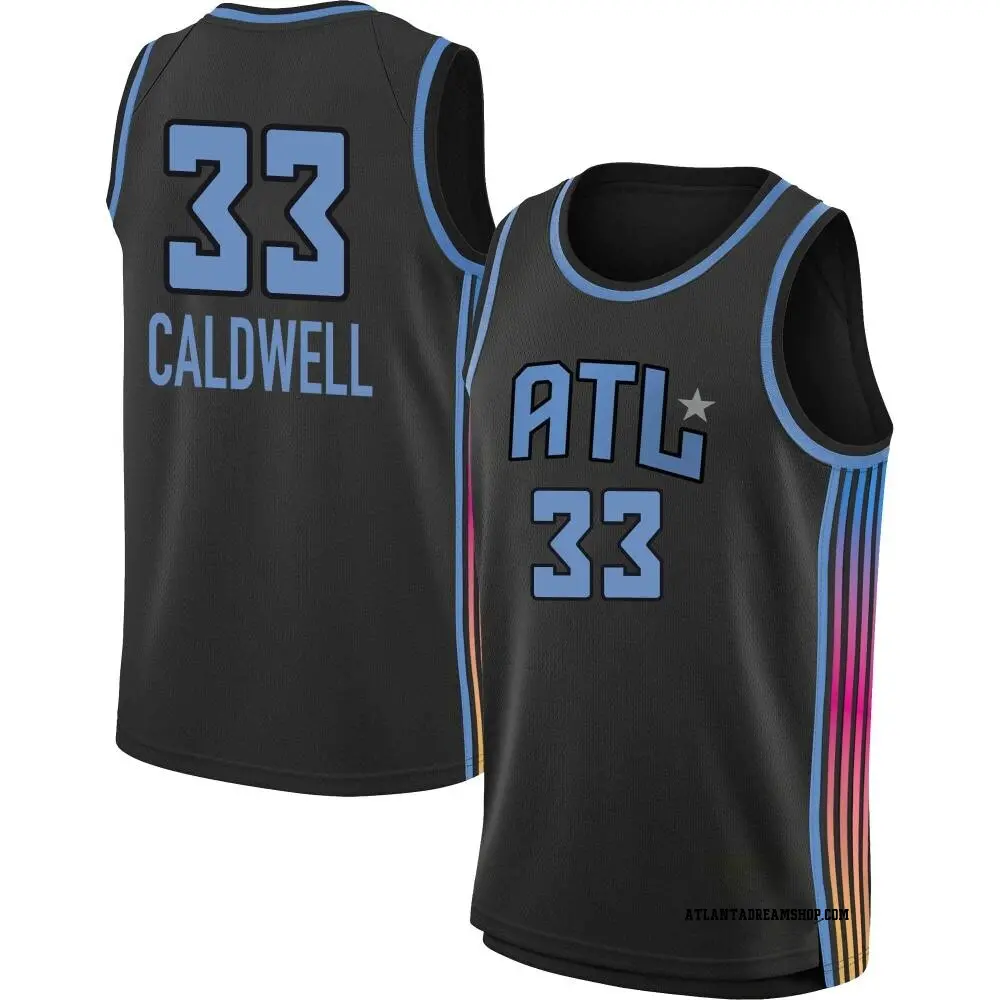 Men's Maya Caldwell ＃33 Rebel Edition Victory Black Atlanta Dream 2021 Jersey